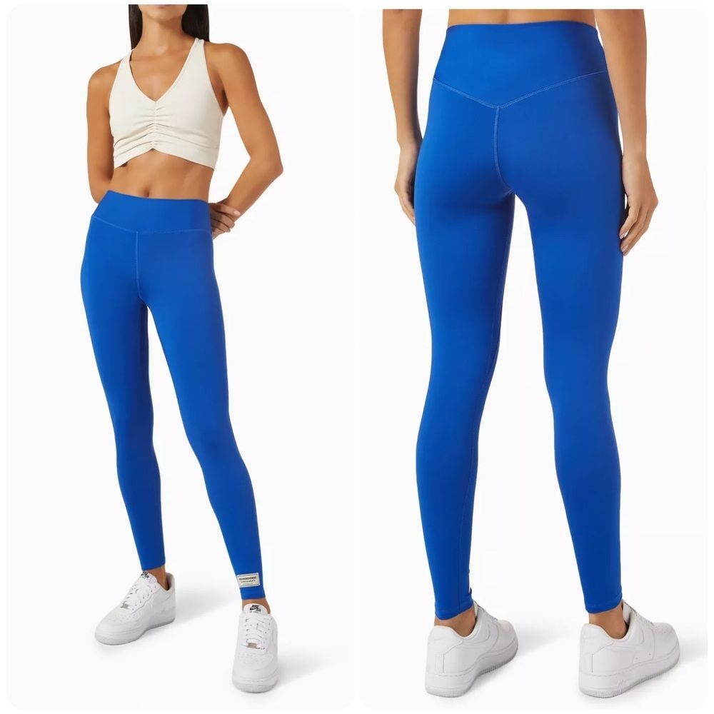 The Giving Movement High-Rise Leggings in Recycled Softskin | Blue | Small